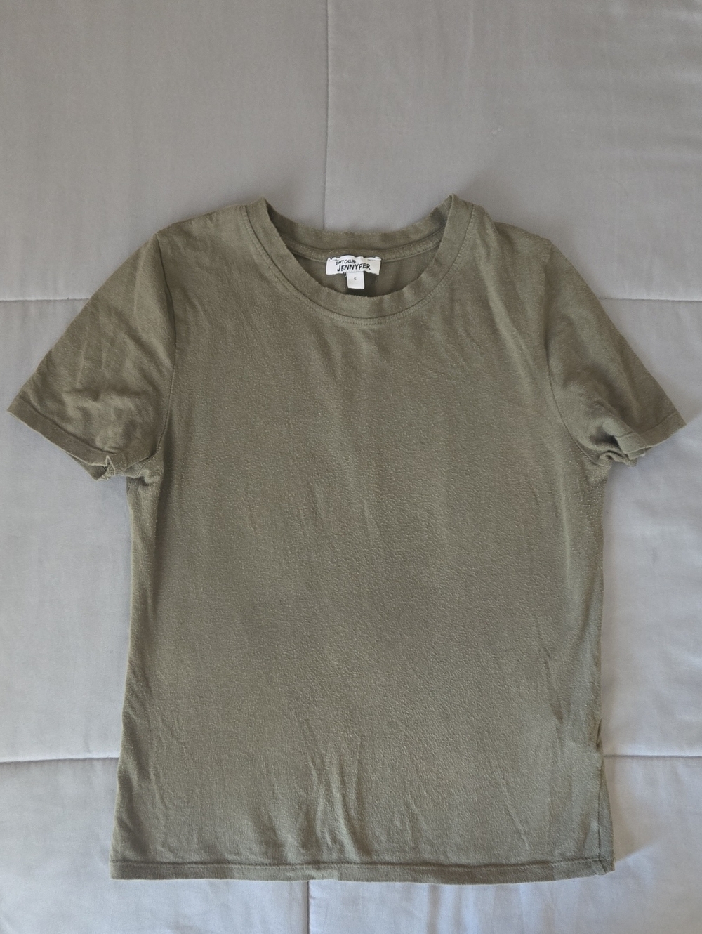 Olive Green Short Sleeve Crewneck Tee